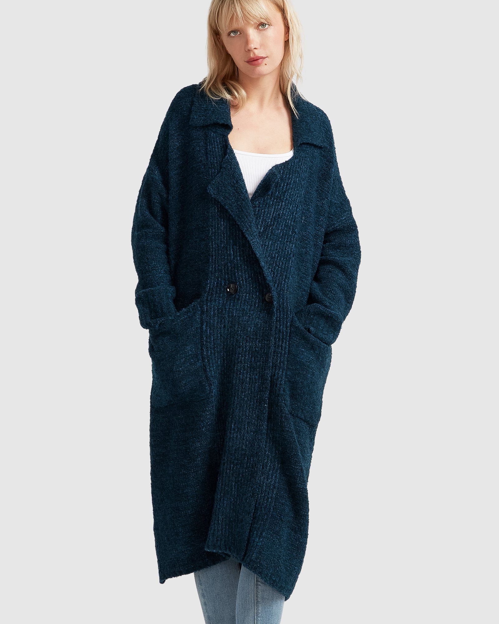 Belle & Bloom Born To Run Sustainable Sweater Coat