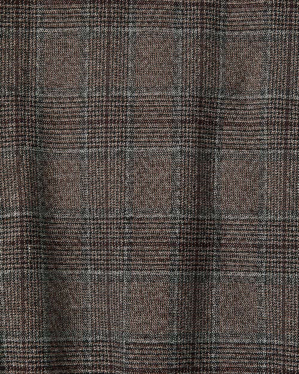 Slim-Fit Grey Checkered Suit Pant