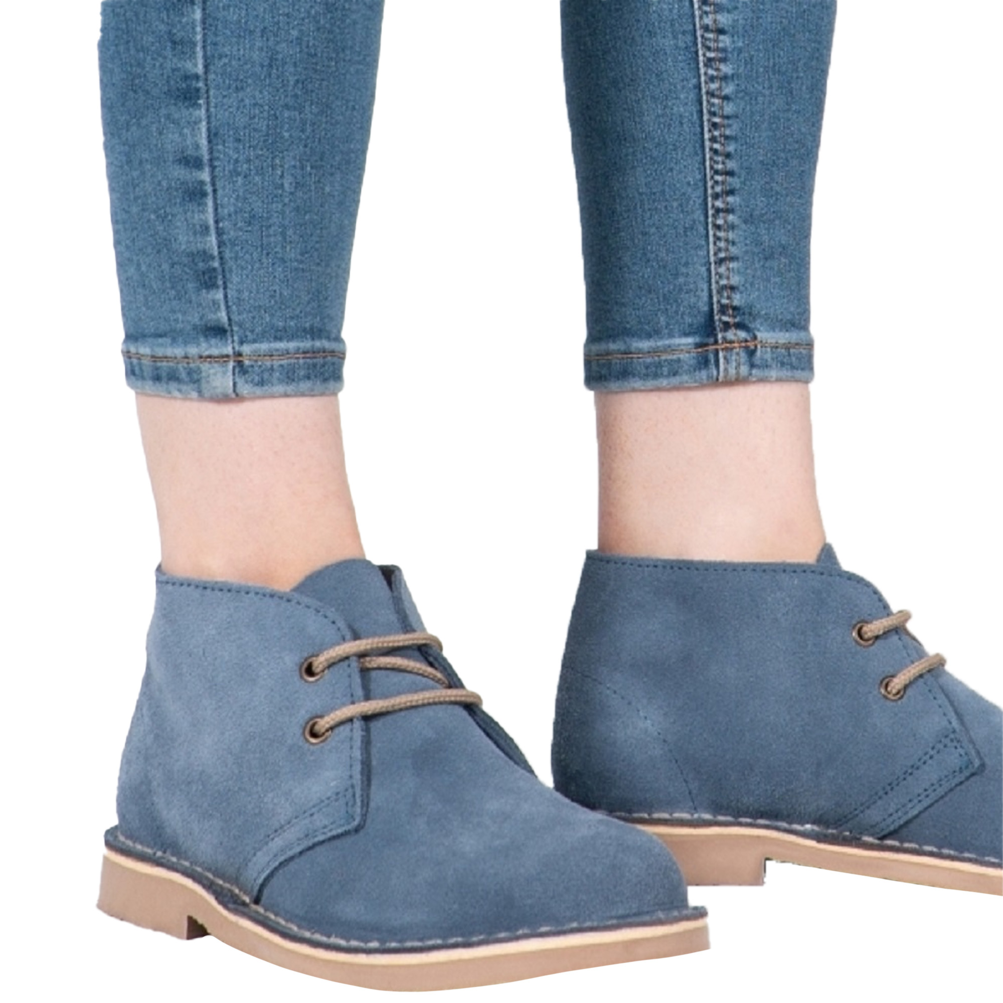 Roamers - Womens/Ladies Real Suede Unlined Desert Boots