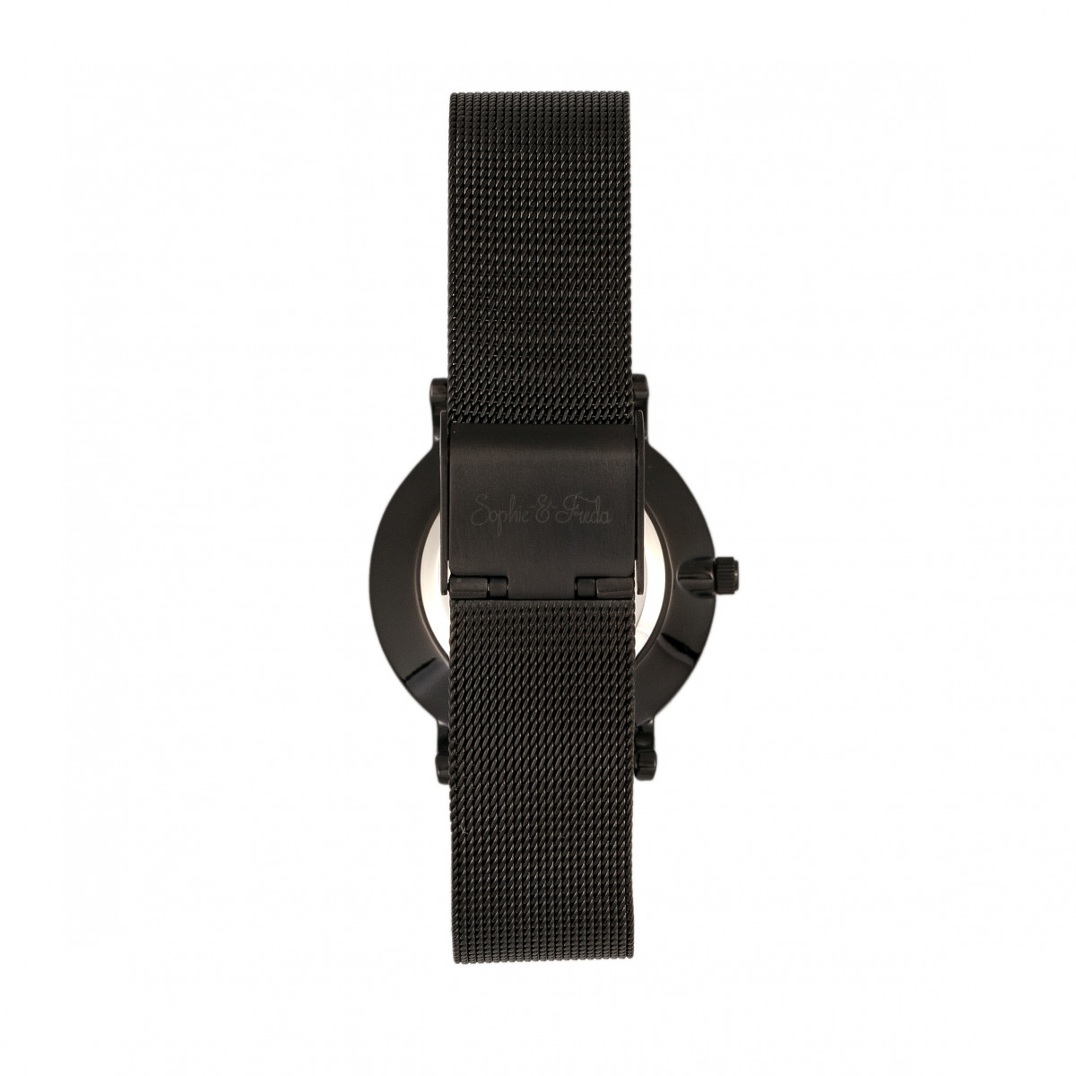 Sophie and Freda - Savannah Mesh Bracelet Watch w/Swarovski Crystals - Silver