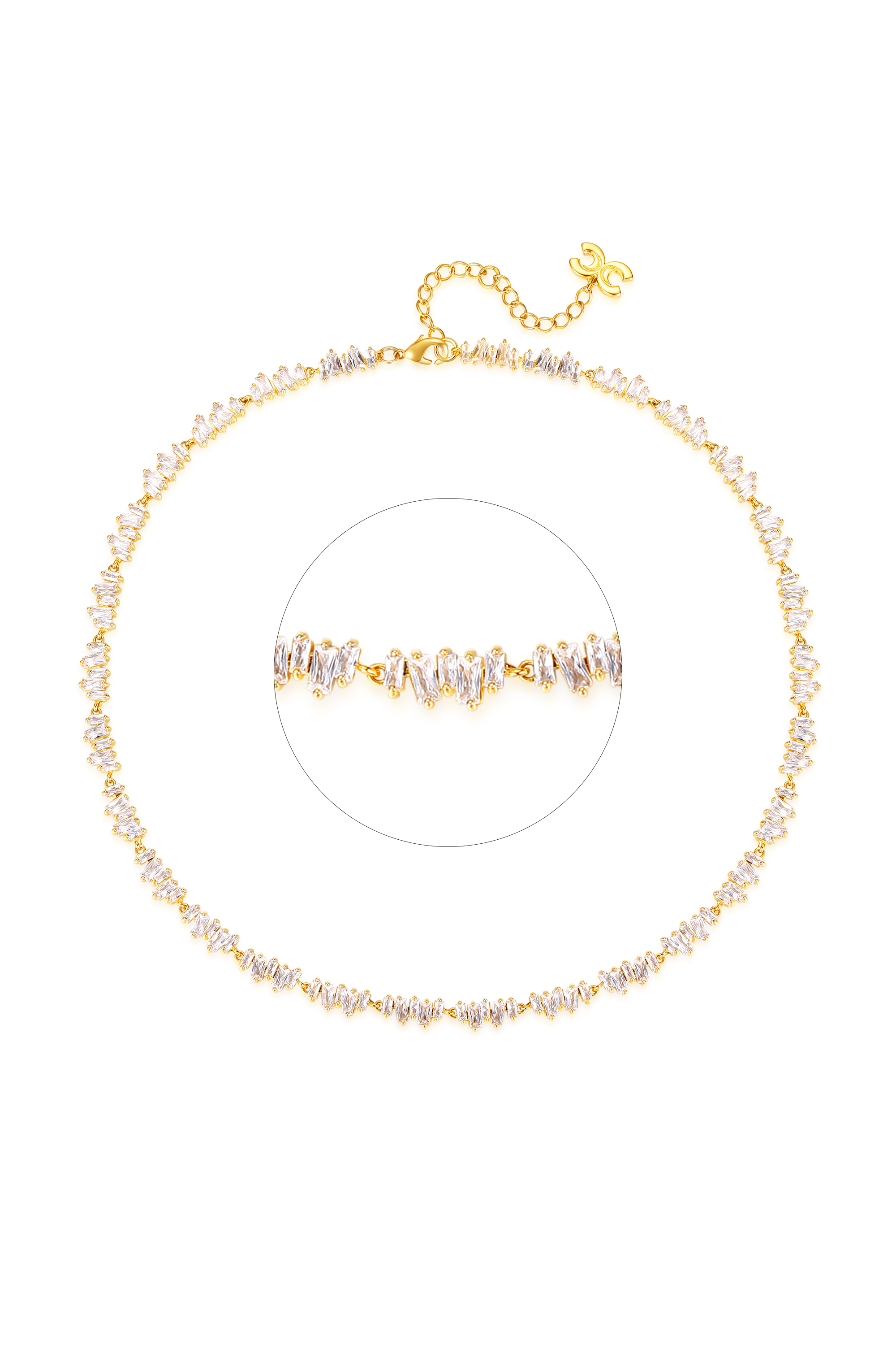 Classicharms-T Shape Zirconia Necklace