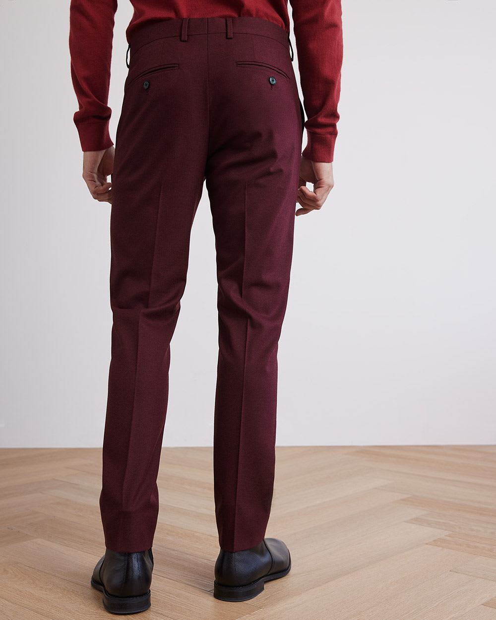 Slim-Fit Brushed Suit Pant