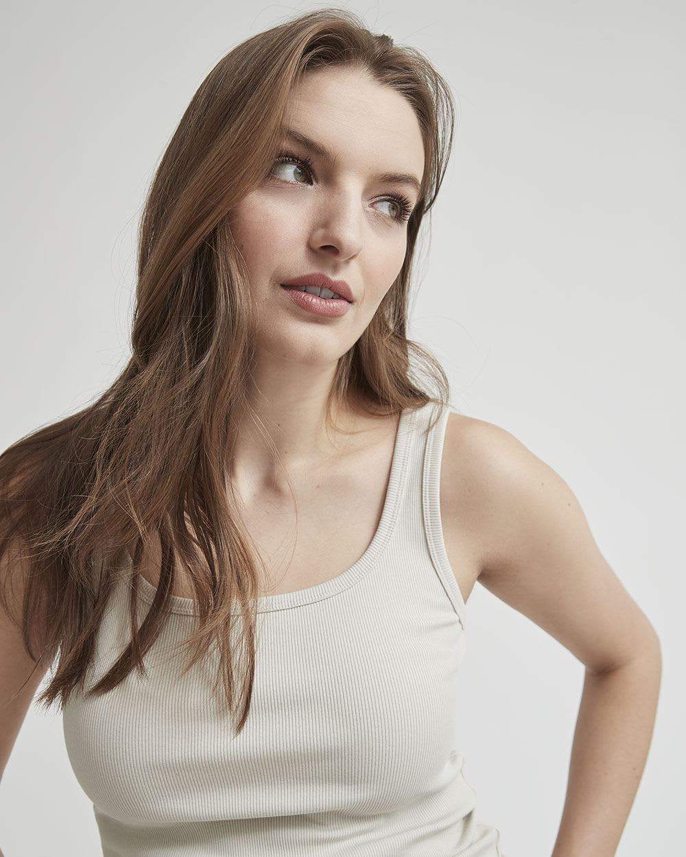 Bodycon Scoop-Neck Ribbed Cami