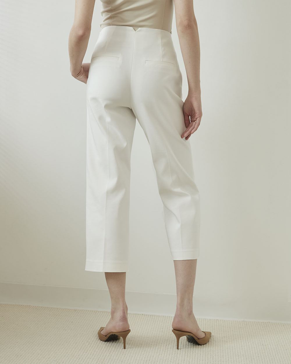High-Rise Straight-Leg Crop Pant