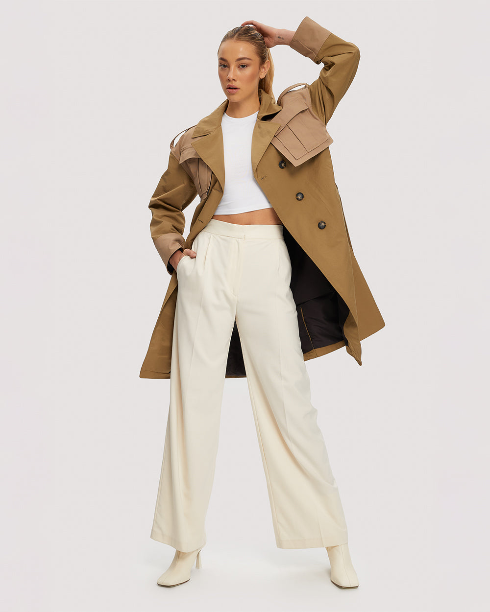 Noize - Frederique Long Trenchcoat