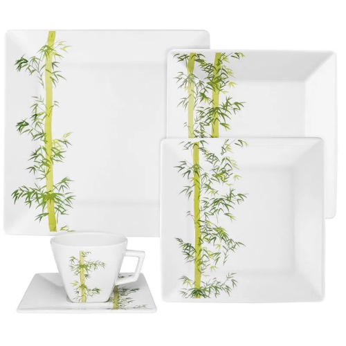 Oxford Quartier Bamboo 20 Pieces Dinnerware Set Service for 4