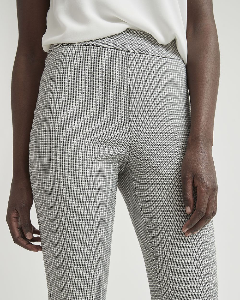 Black and White Twill City Legging Pant