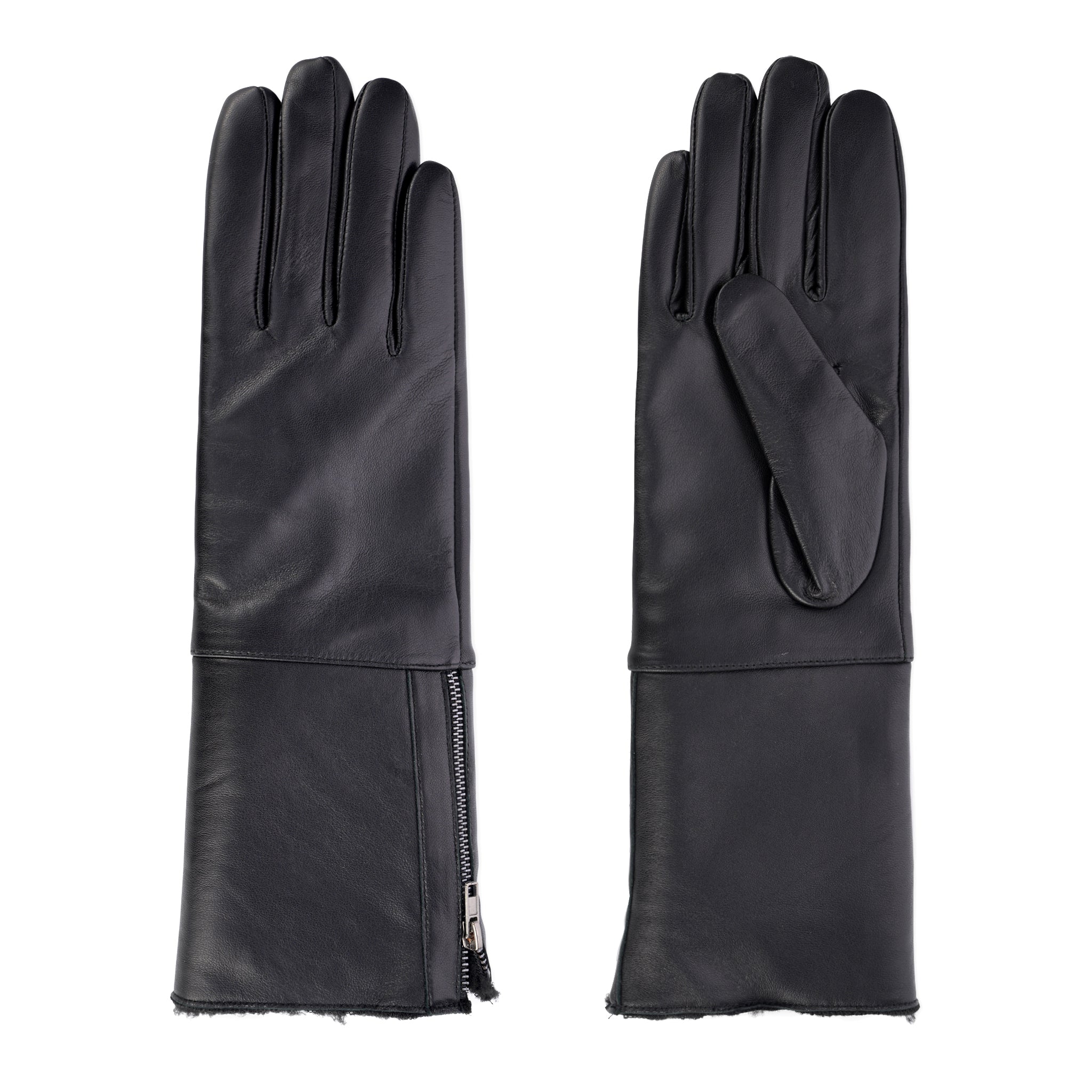 CR Ladies - Long Leather Glove with Foldover Cuff