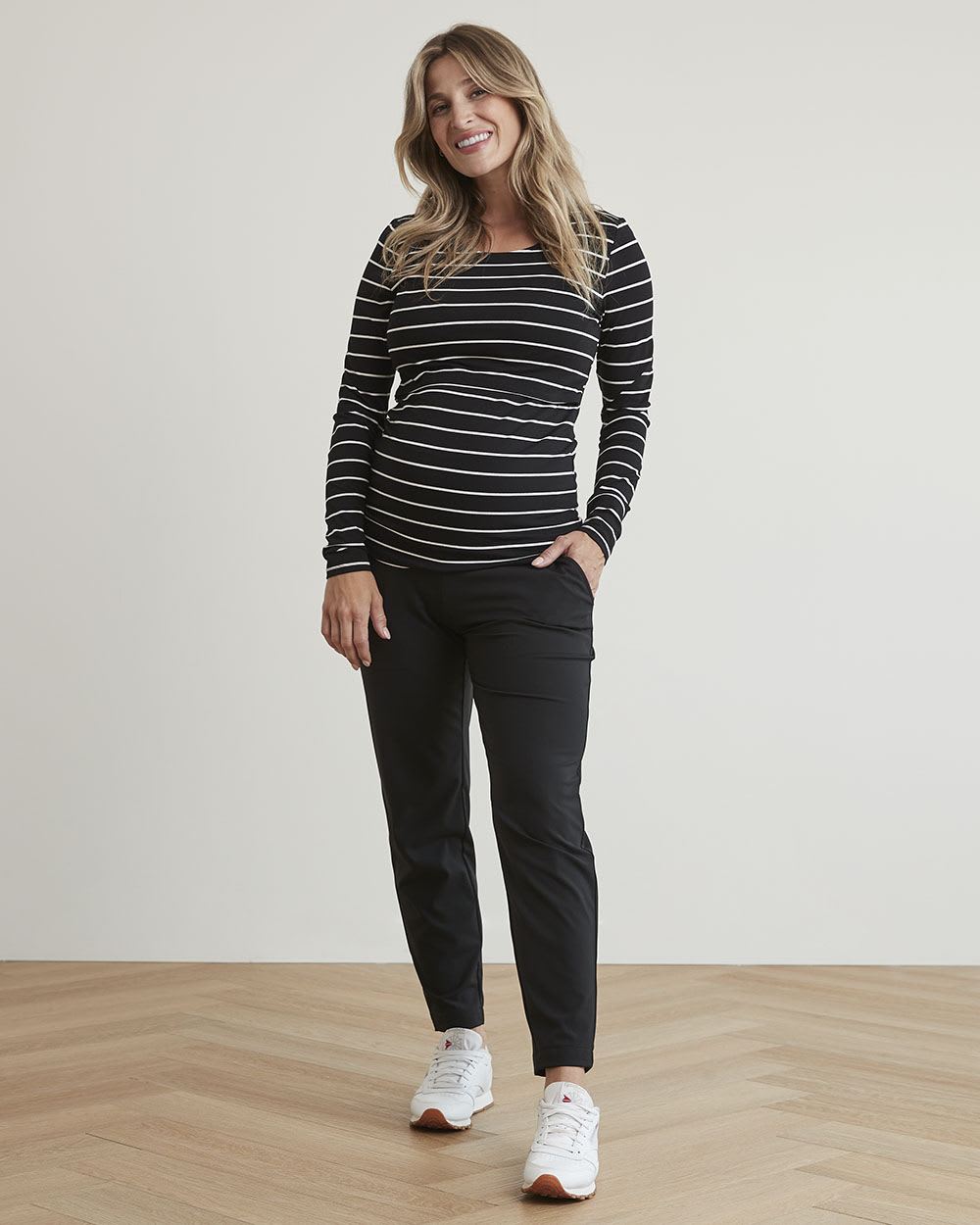 4-Way Stretch Hybrid Ankle Pants - Thyme Maternity
