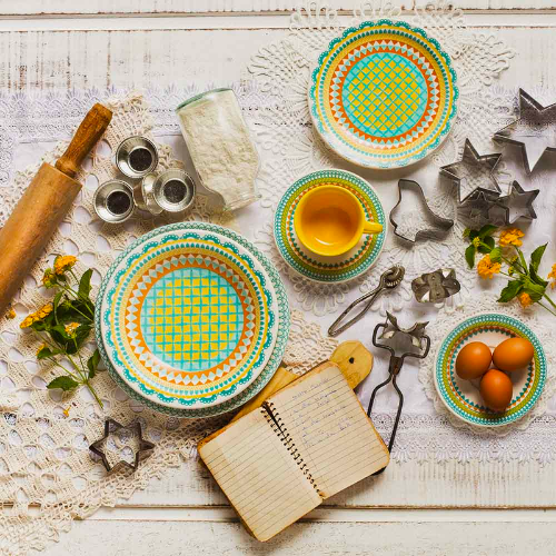 Oxford Floreal Bilro 20 Pieces Dinnerware Set Service for 4