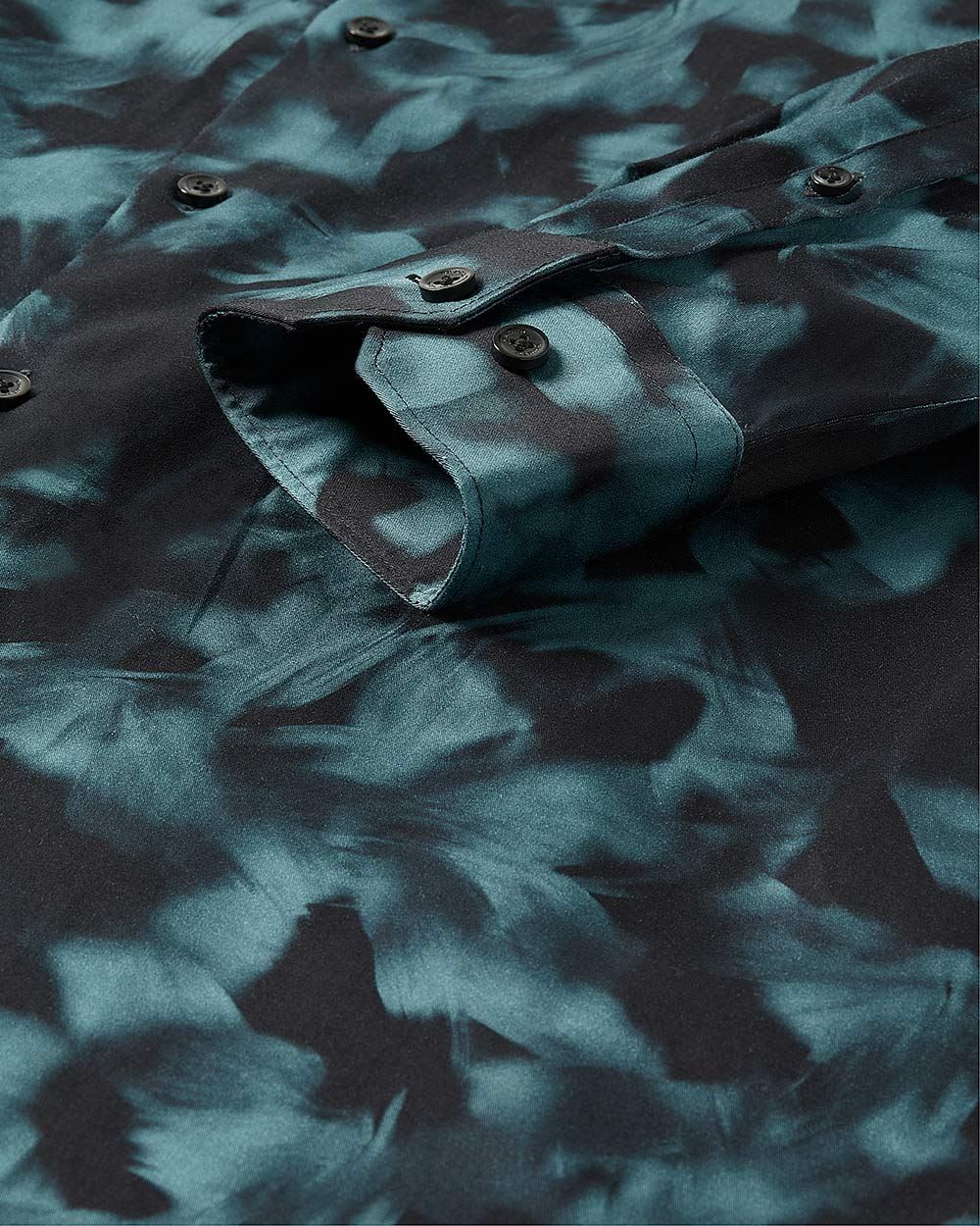 Slim-Fit Printed Sateen Dress Shirt