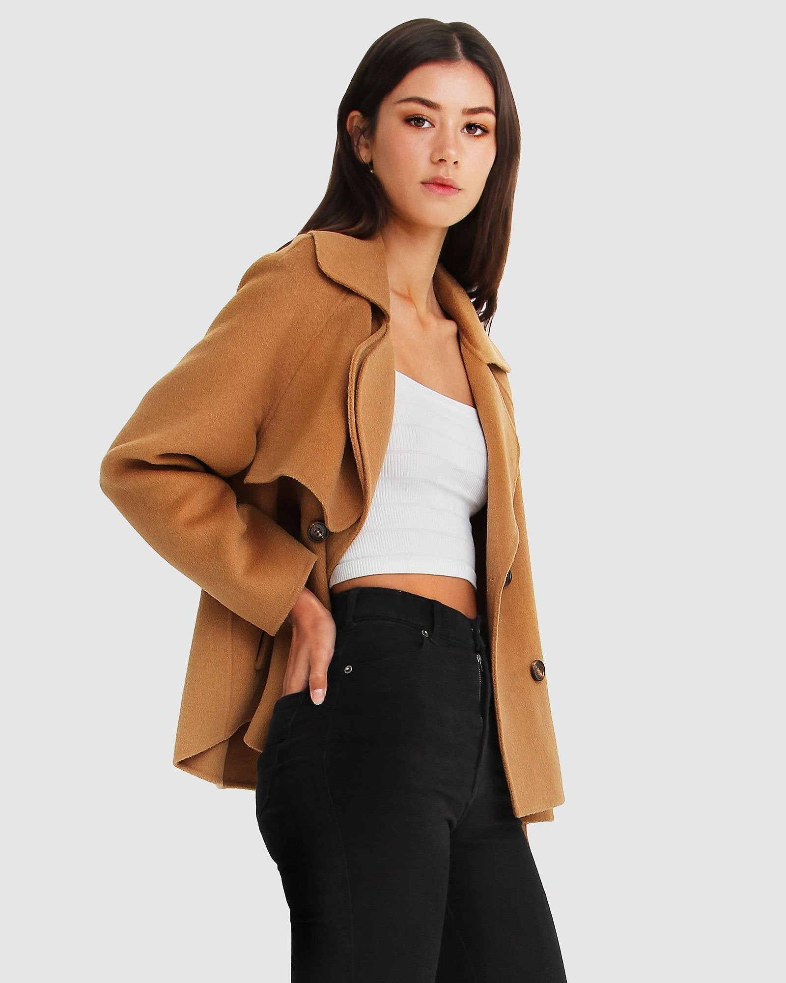 Belle & Bloom I'm Yours Wool Blend Peacoat