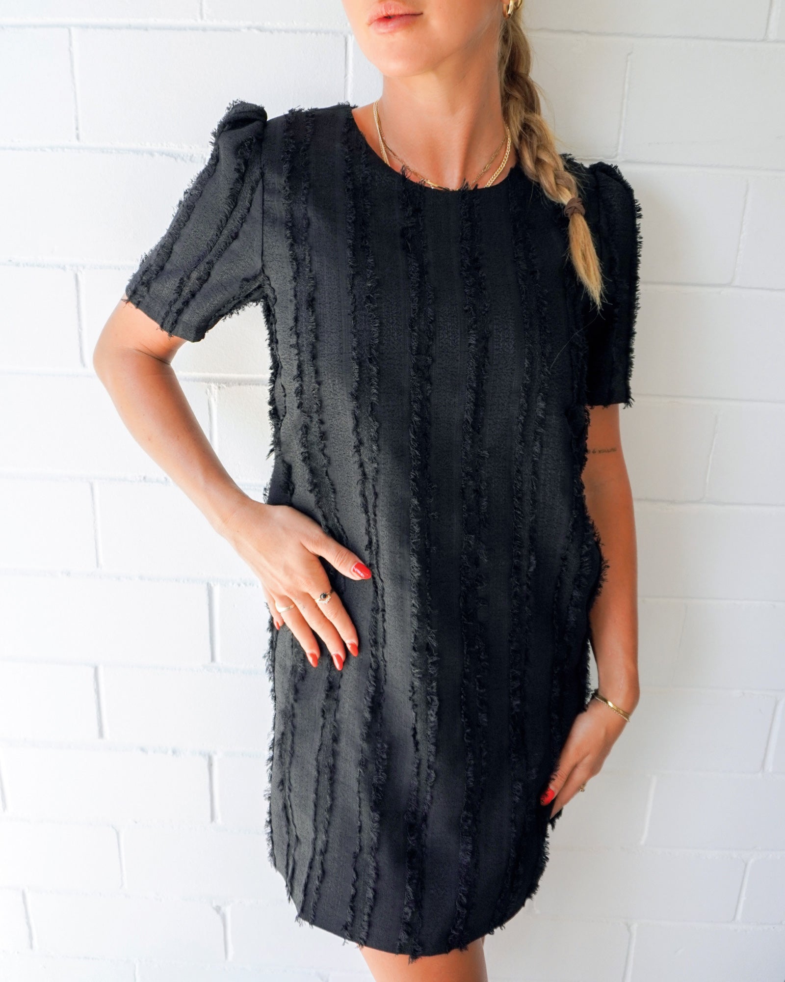 Belle & Bloom Star Child Textured Mini Dress