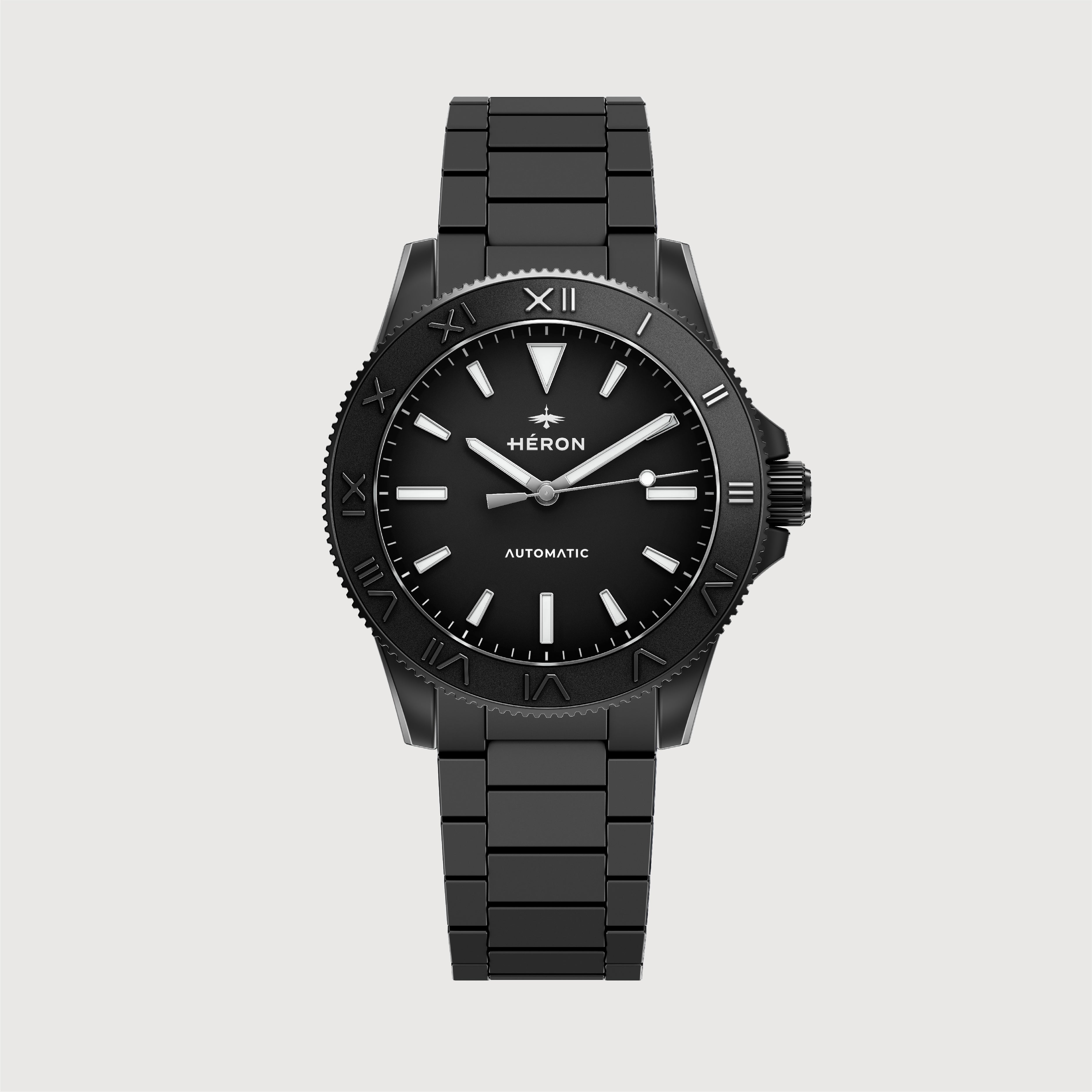 HERON WATCHES | GLADIATEUR MMLXV, NOIR ≡ BLACK