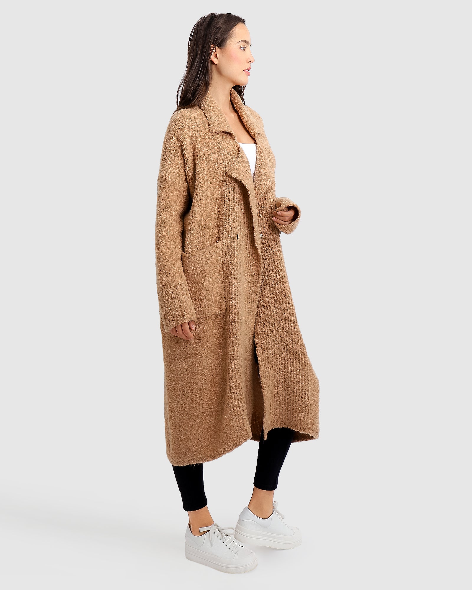 Belle & Bloom Born To Run Sustainable Sweater Coat