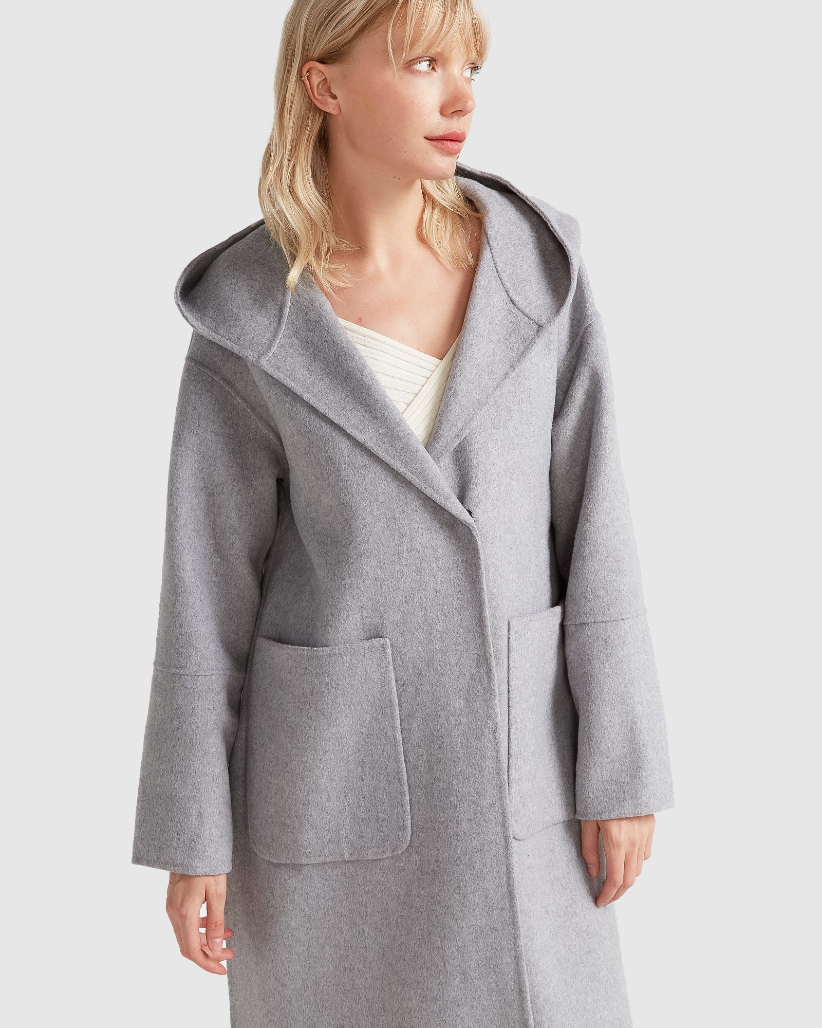 Belle & Bloom Walk This Way Wool Blend Oversized Coat