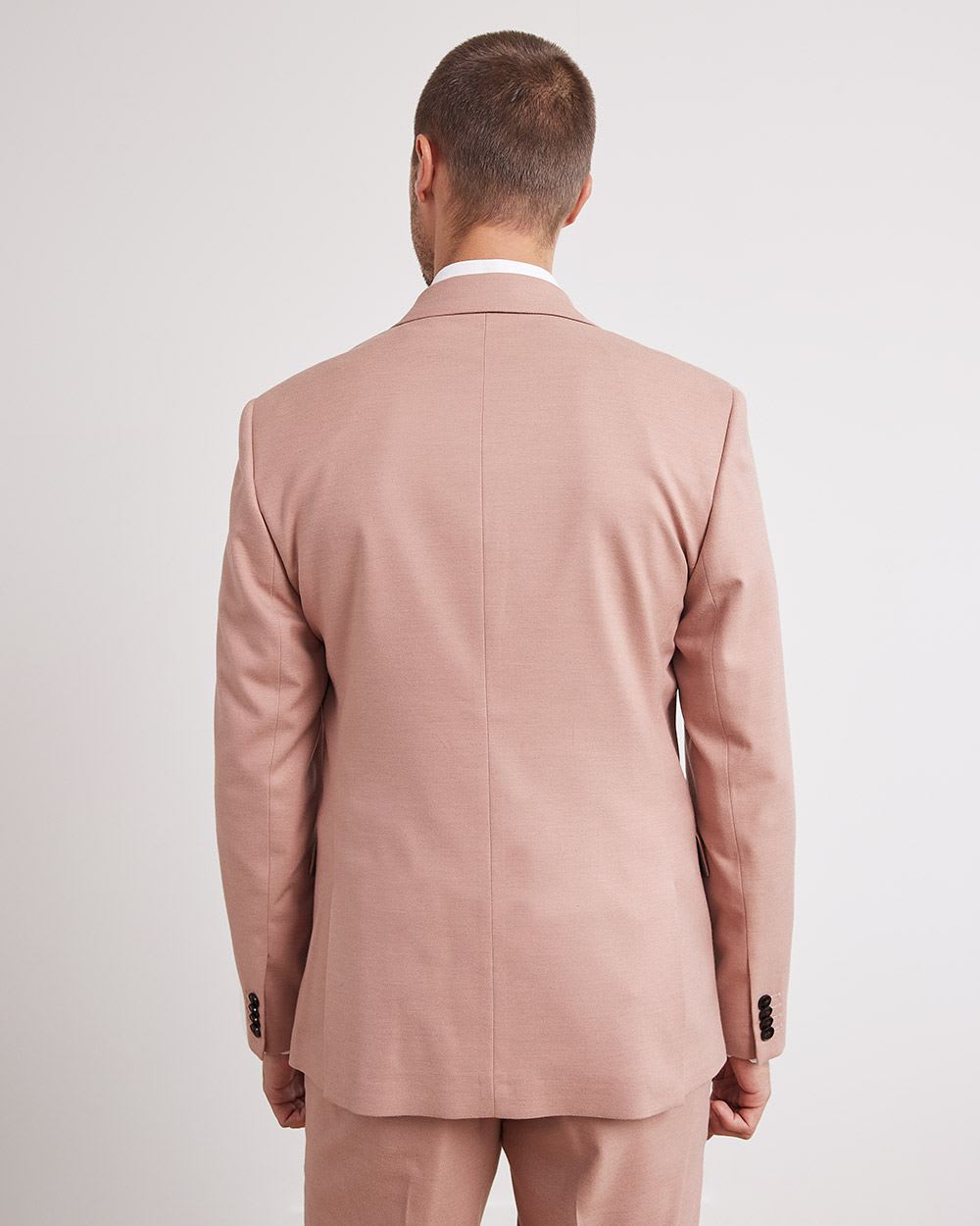 Slim-Fit Pink Suit Blazer