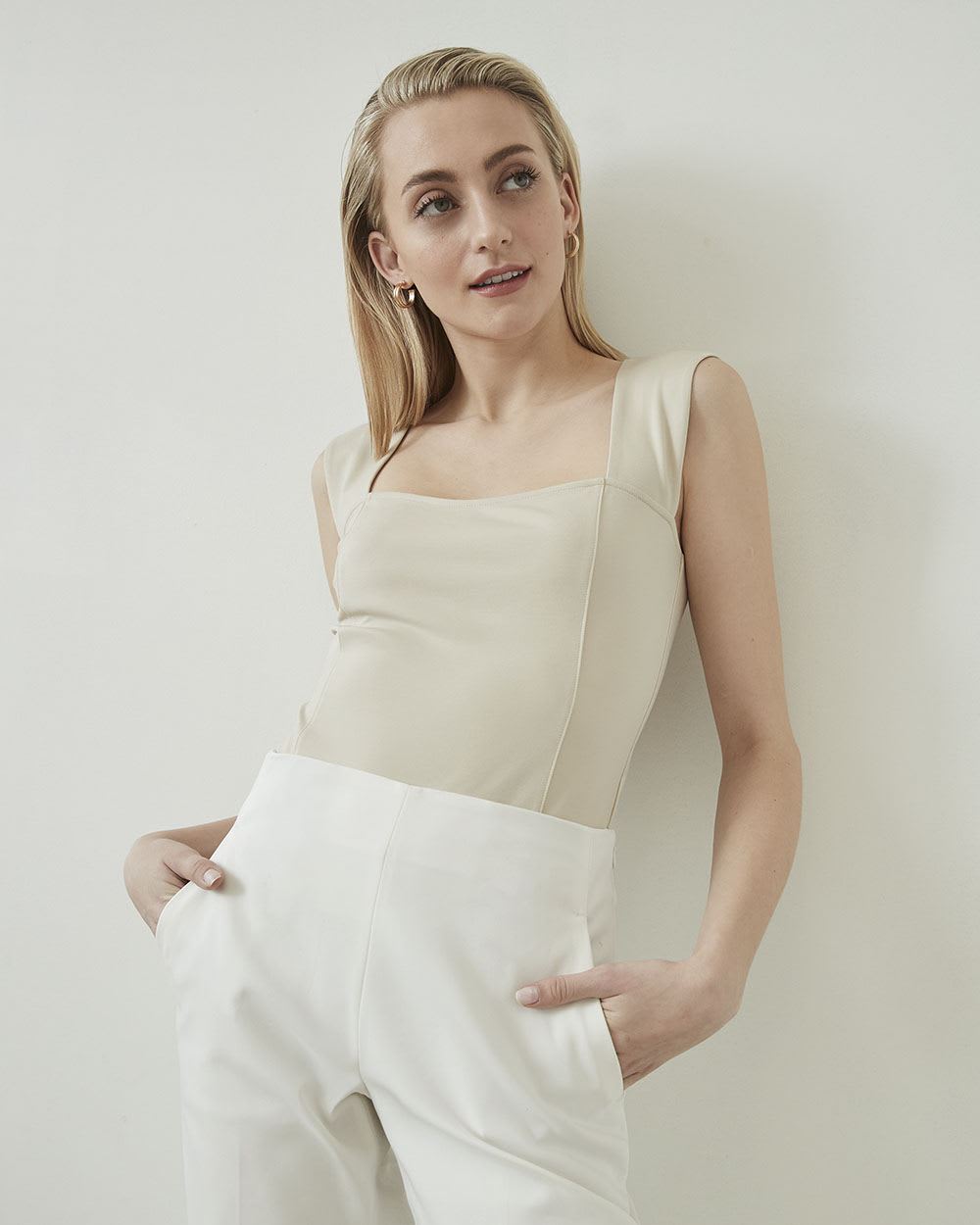 Bodycon Top with Sweatheart Neckline