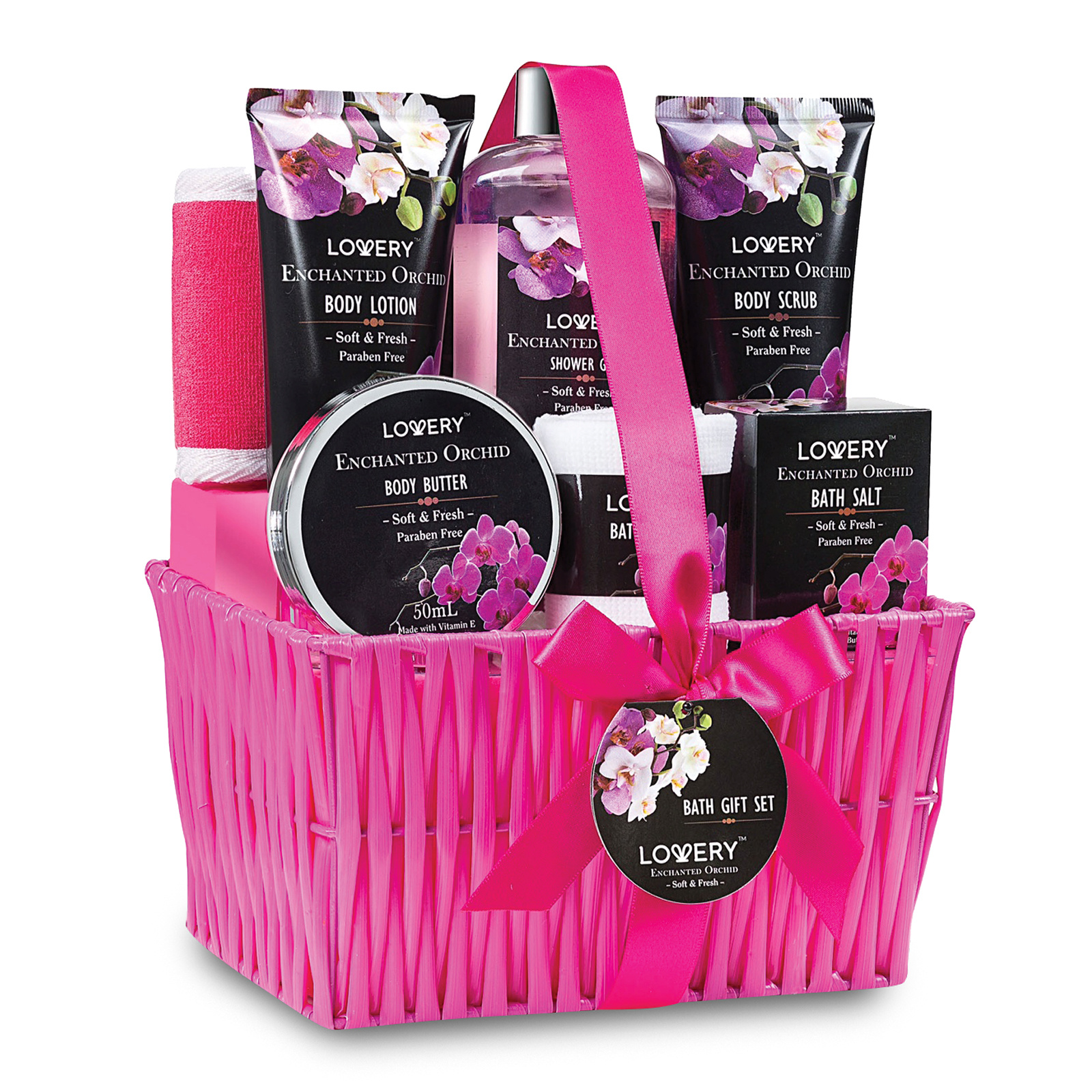Lovery Gift Baskets For Women - Spa Gift Set - Enchanted Orchid Scent
