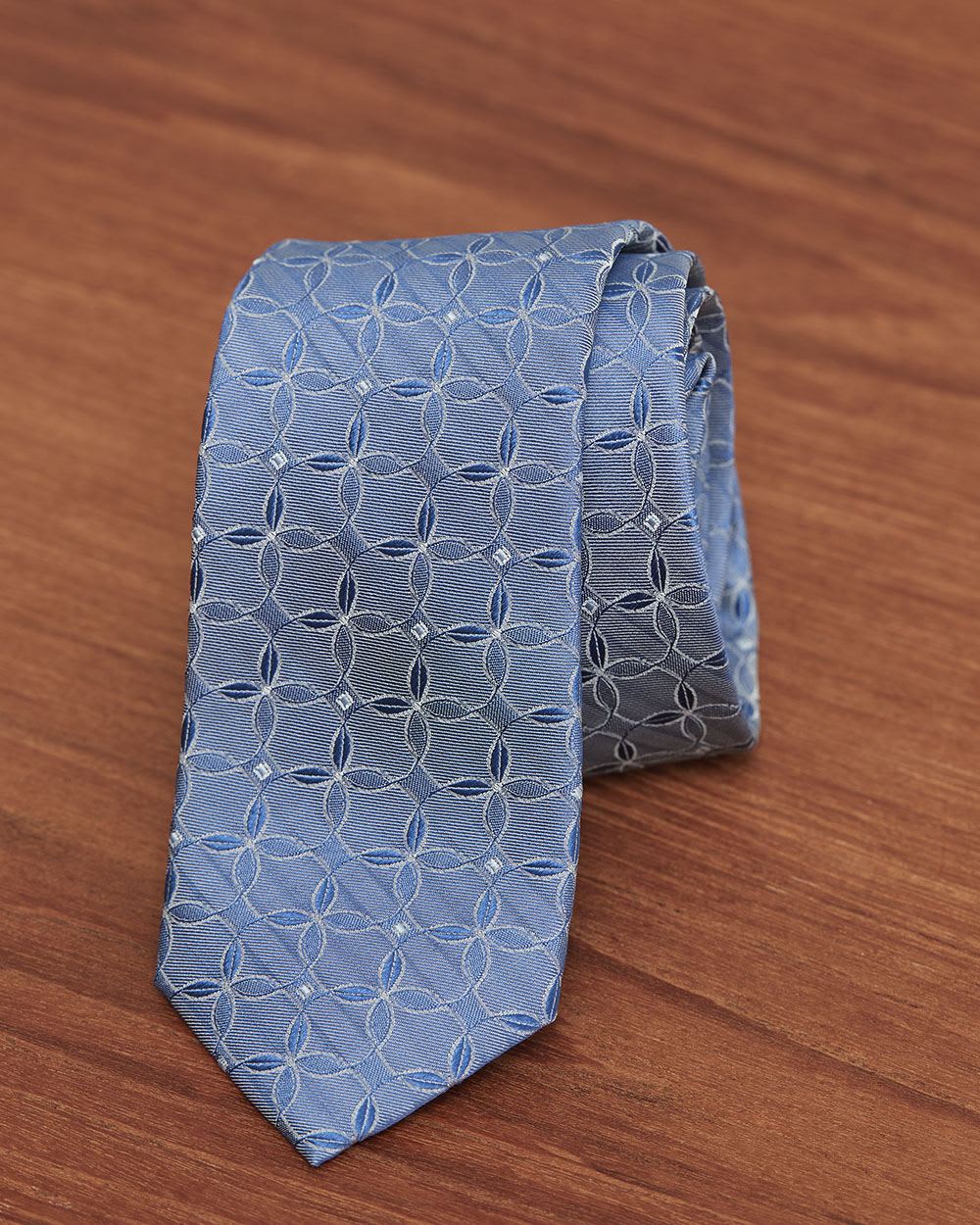 Tonal Blue Floral Regular Tie