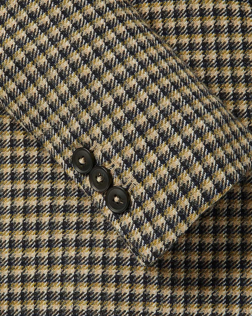 Loose Double-Breasted Plaid Crop Blazer