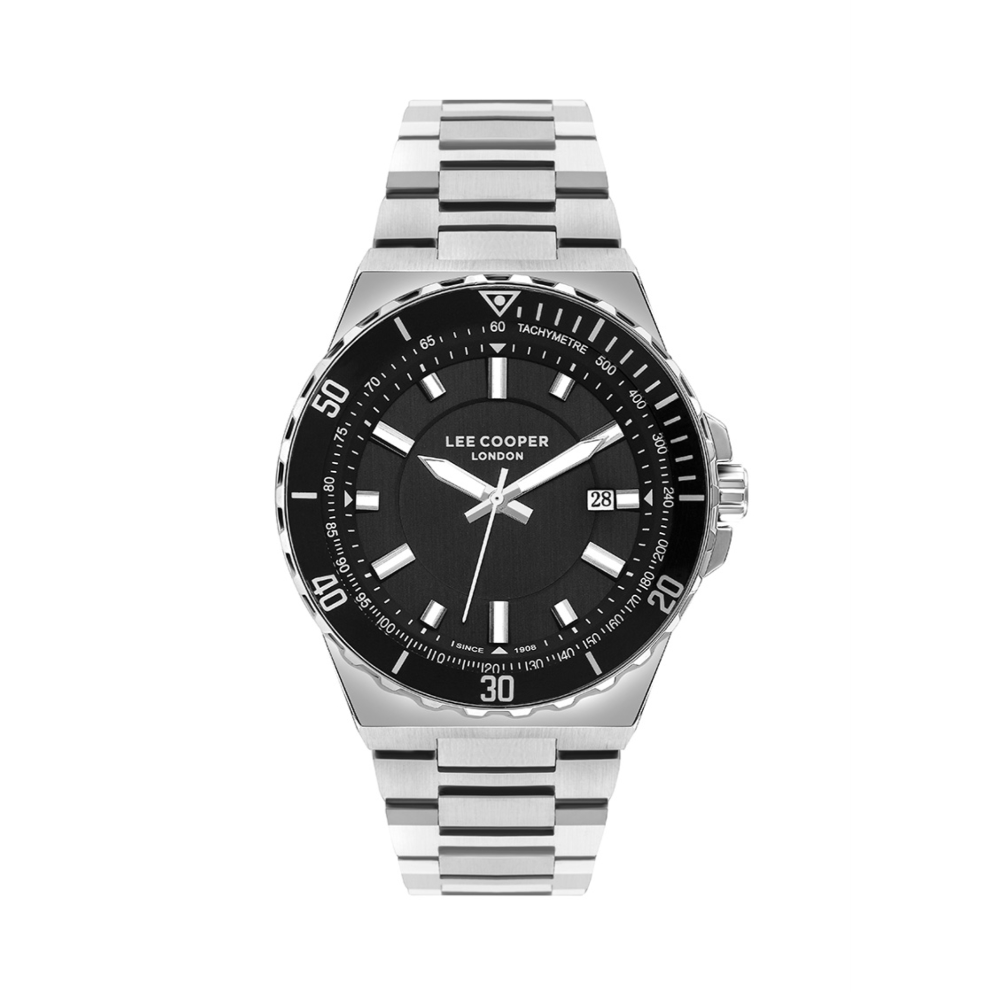 LEE COOPER-Men's Silver 45mm watch w/Blue Dial