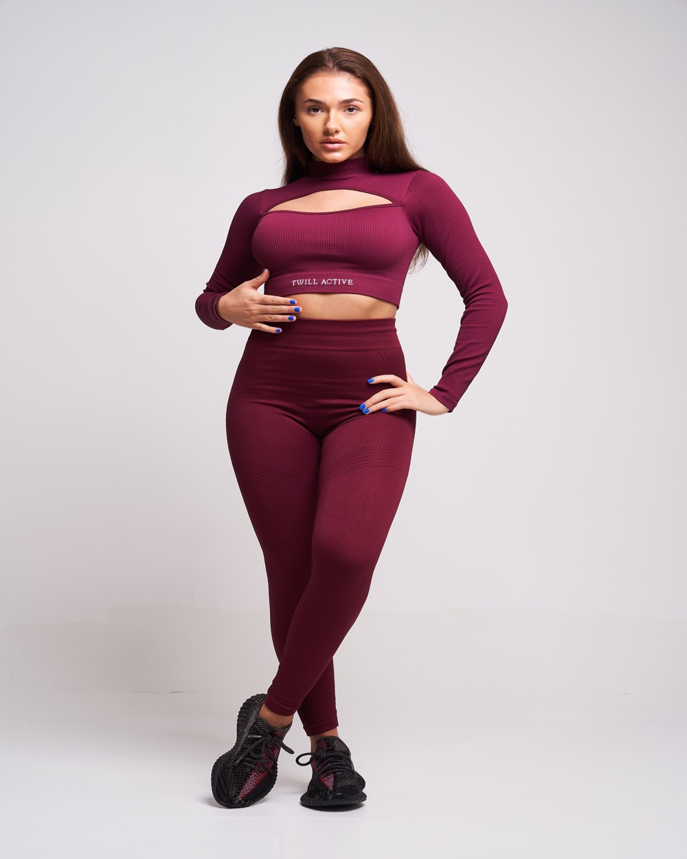 Twill Active - Avira Panel recycled Seamless Legging - Burgundy