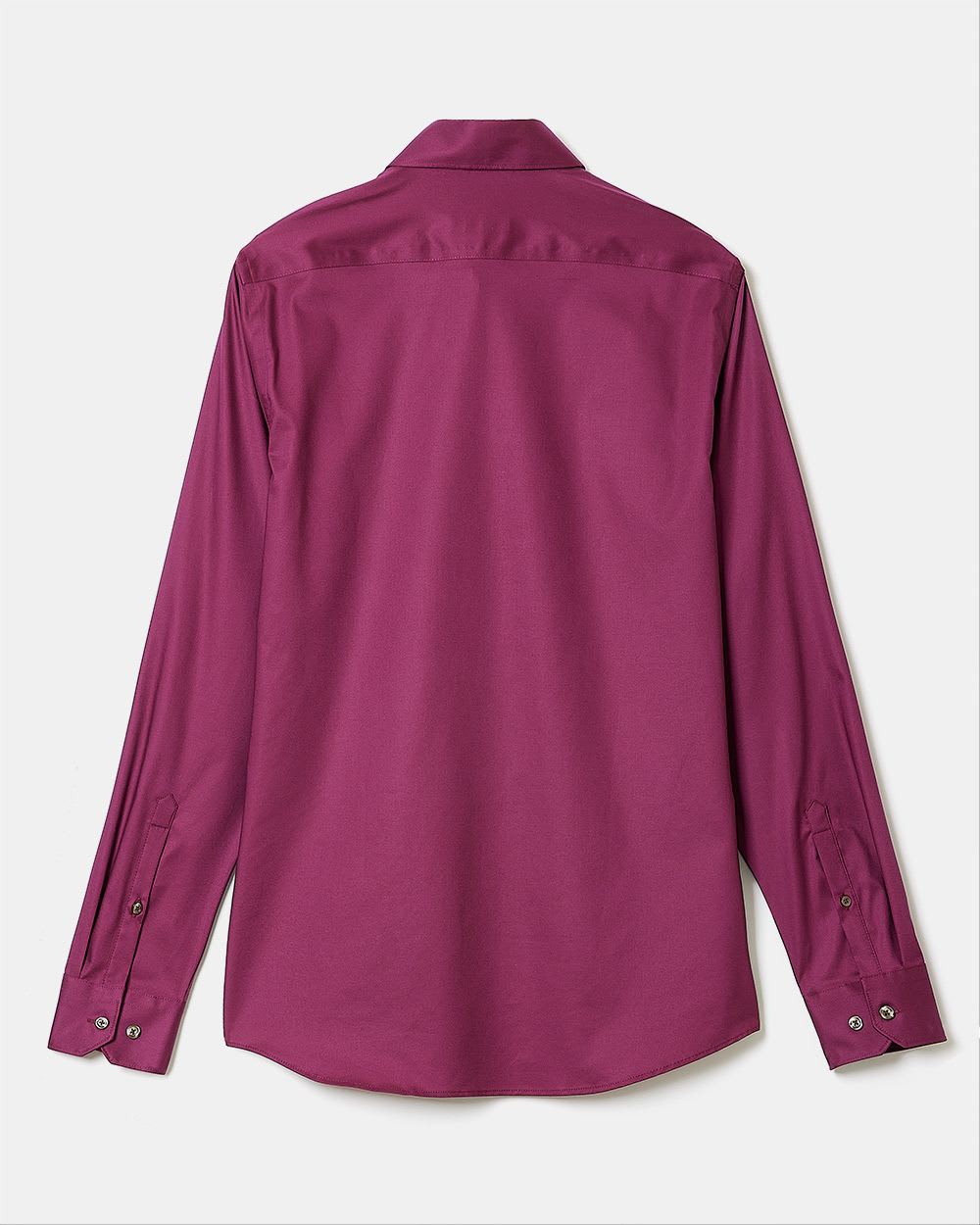 Slim-Fit Solid Sateen Dress Shirt