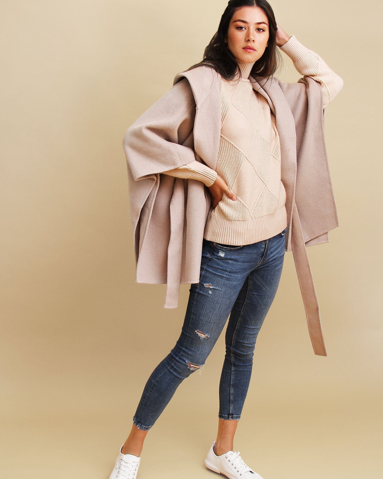 Belle & Bloom Jackson Landing Wool Blend Cape Coat