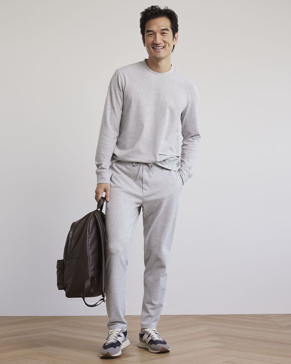 Long-Sleeve Crew-Neck Jacquard Tee