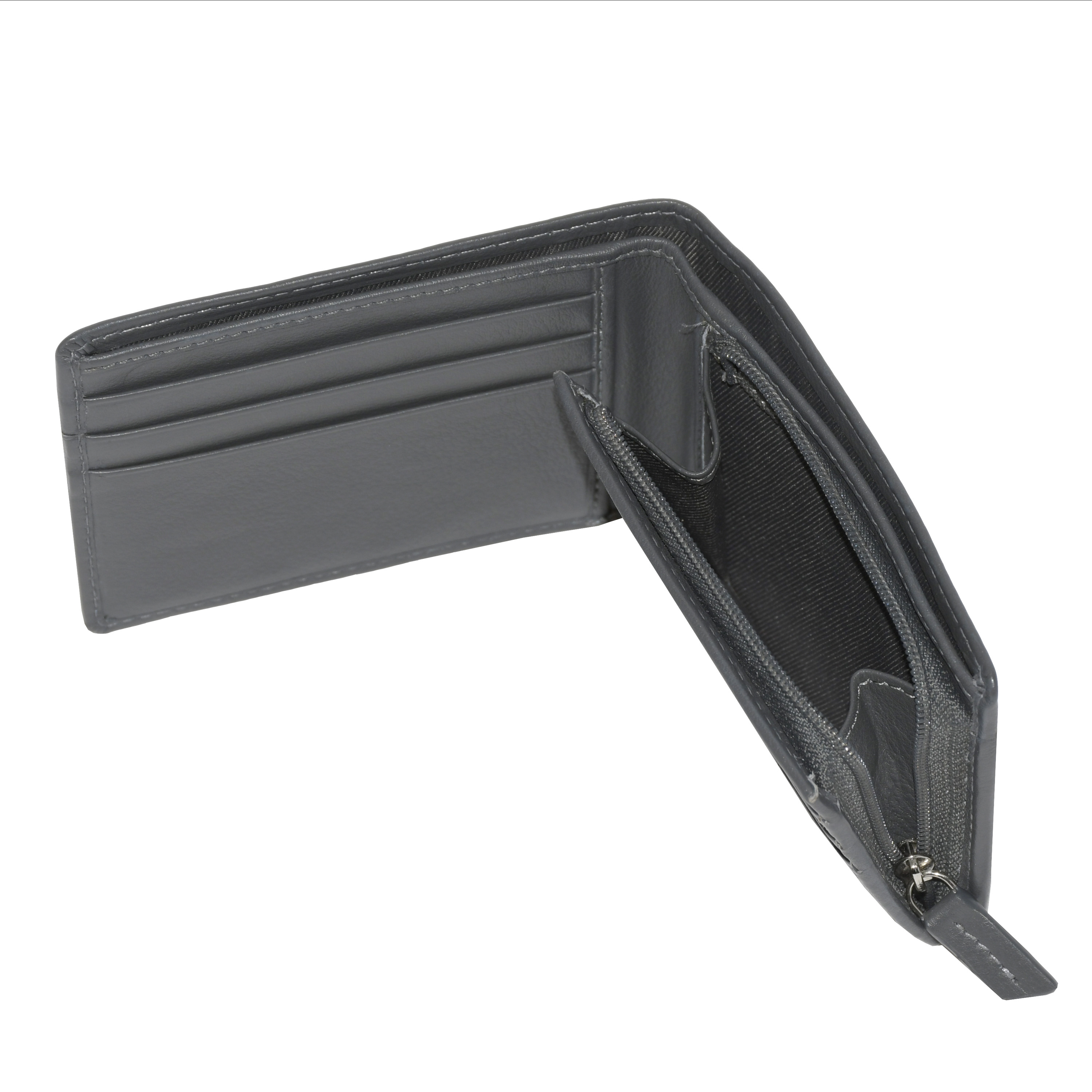 Club Rochelier Men's Slim Wallet with Zippered Pocket