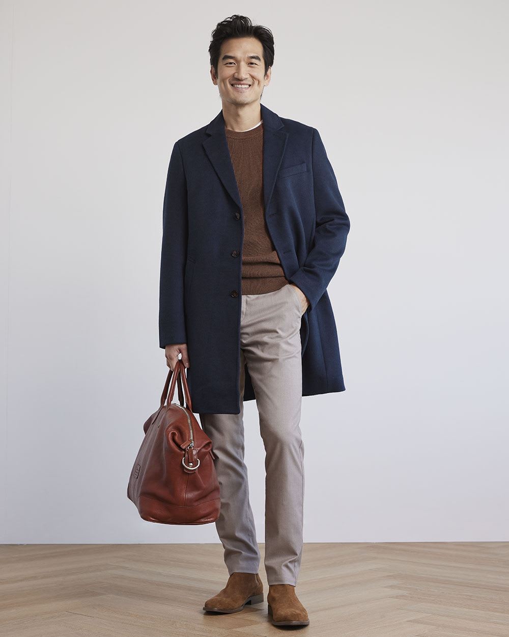 Classic Wool Coat with Tailored Collar