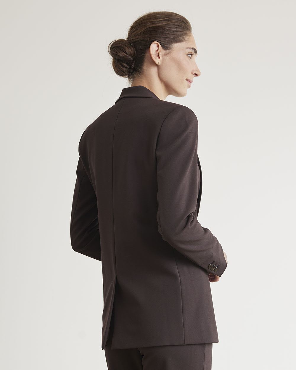 Heavy Twill One-Button Loose Blazer