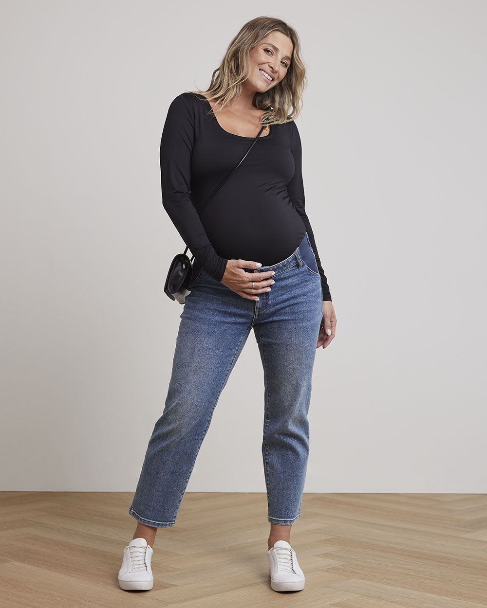 Long-Sleeve Scoop-Neck Top - Thyme Maternity