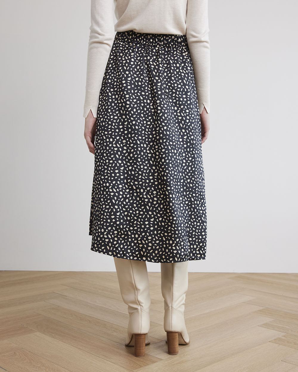 High-Waisted Flare Maxi Skirt