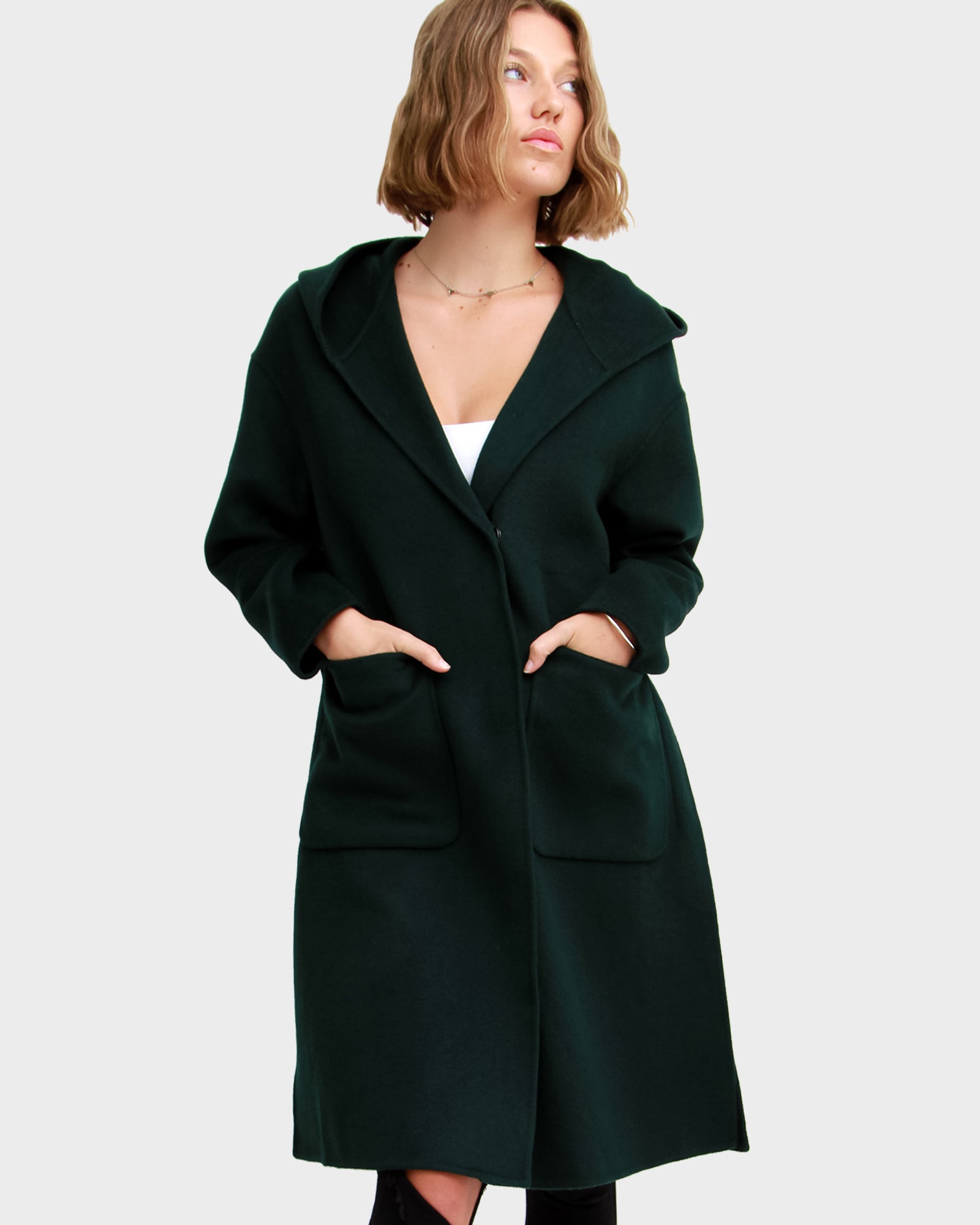 Belle & Bloom Walk This Way Wool Blend Oversized Coat