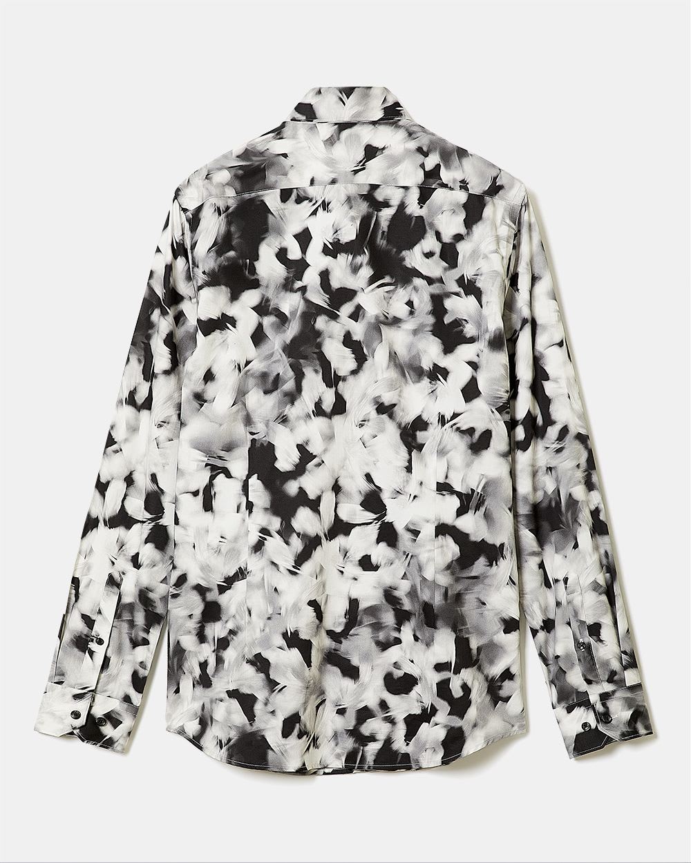 Slim-Fit Printed Sateen Dress Shirt