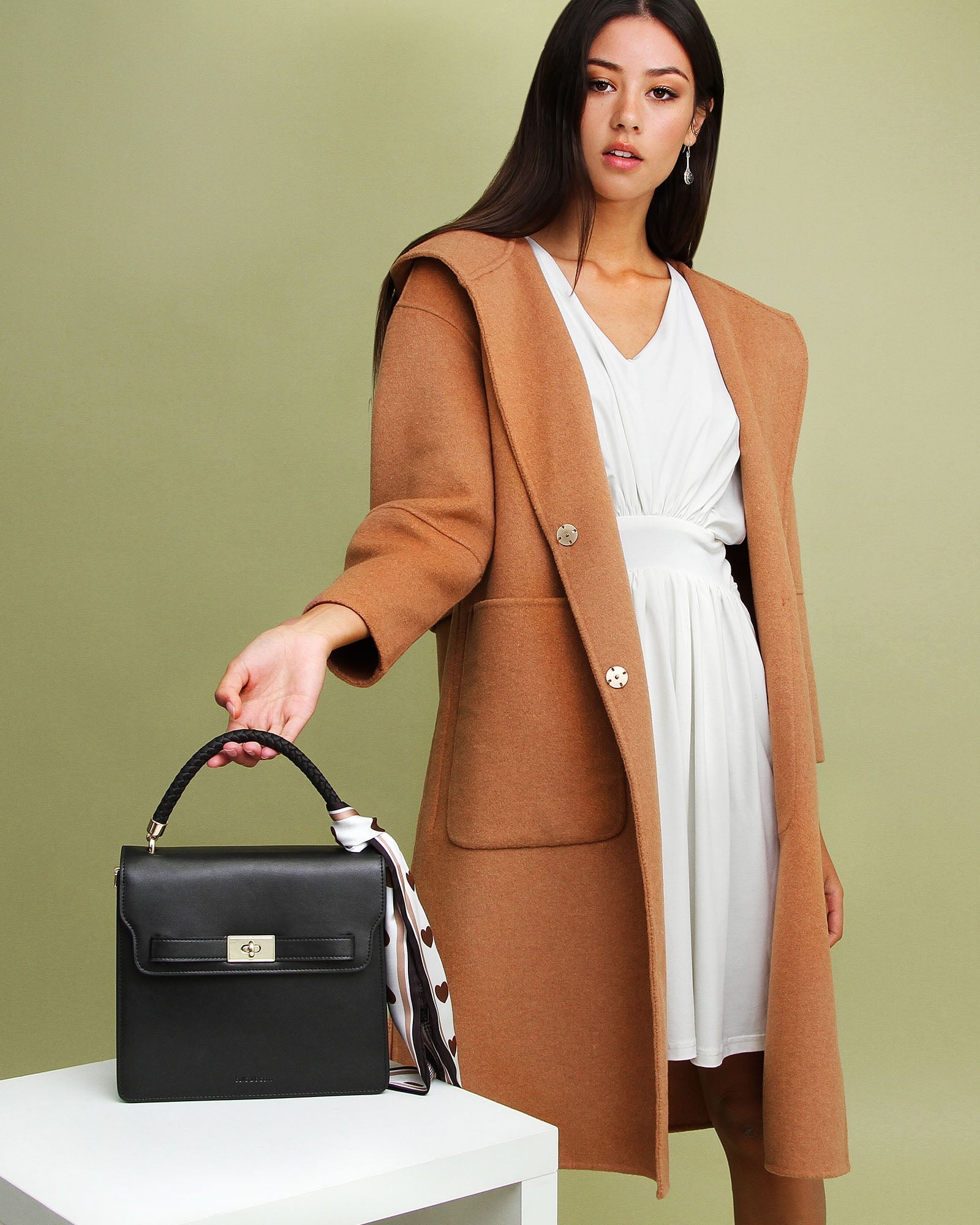 Belle & Bloom Walk This Way Wool Blend Oversized Coat