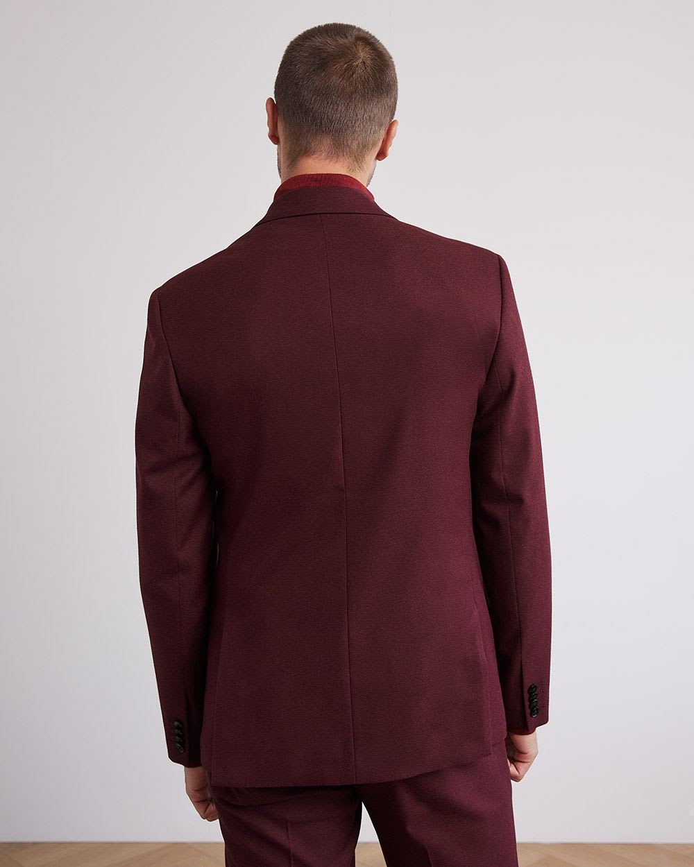 Slim-Fit Brushed Suit Blazer