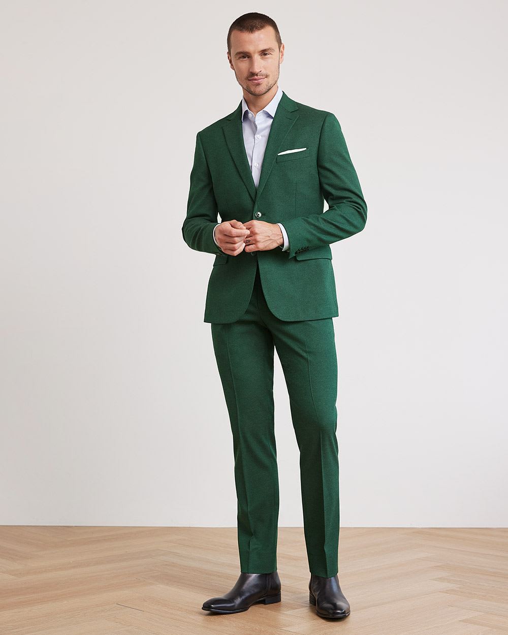 Slim-Fit Brushed Suit Pant