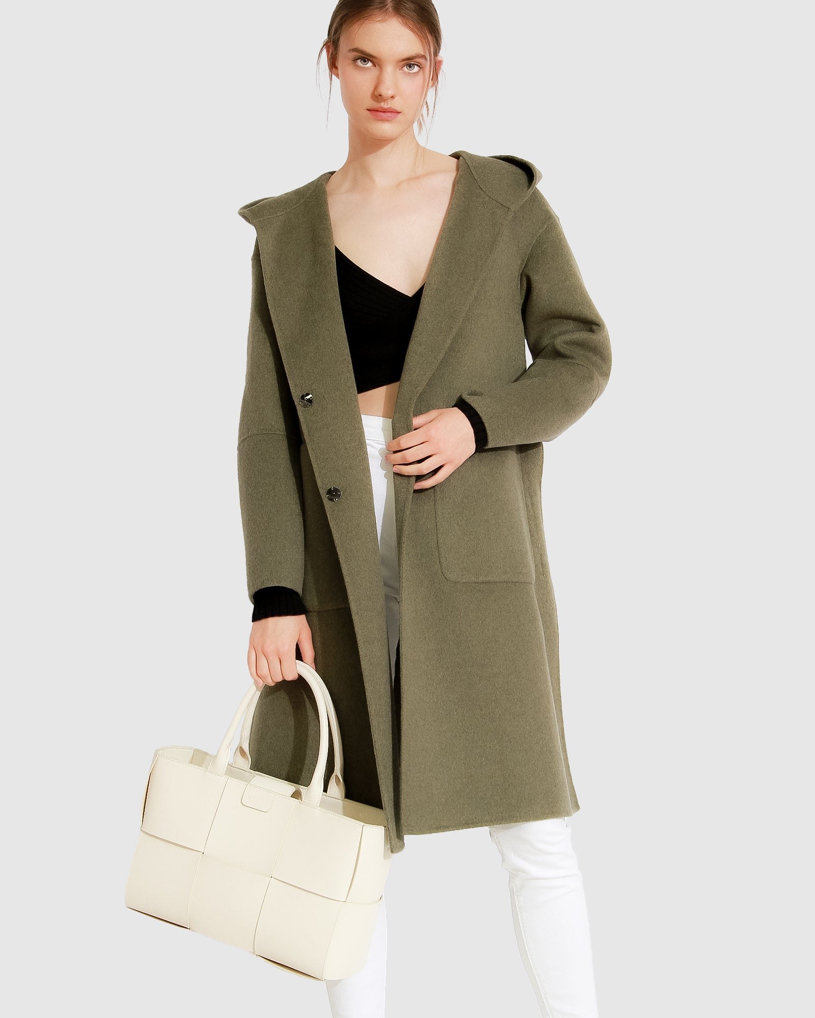 Belle & Bloom Walk This Way Wool Blend Oversized Coat