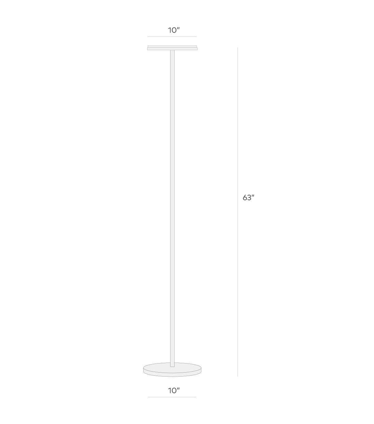 Sky Led Torchiere Floor Lamp With Adjustable Head