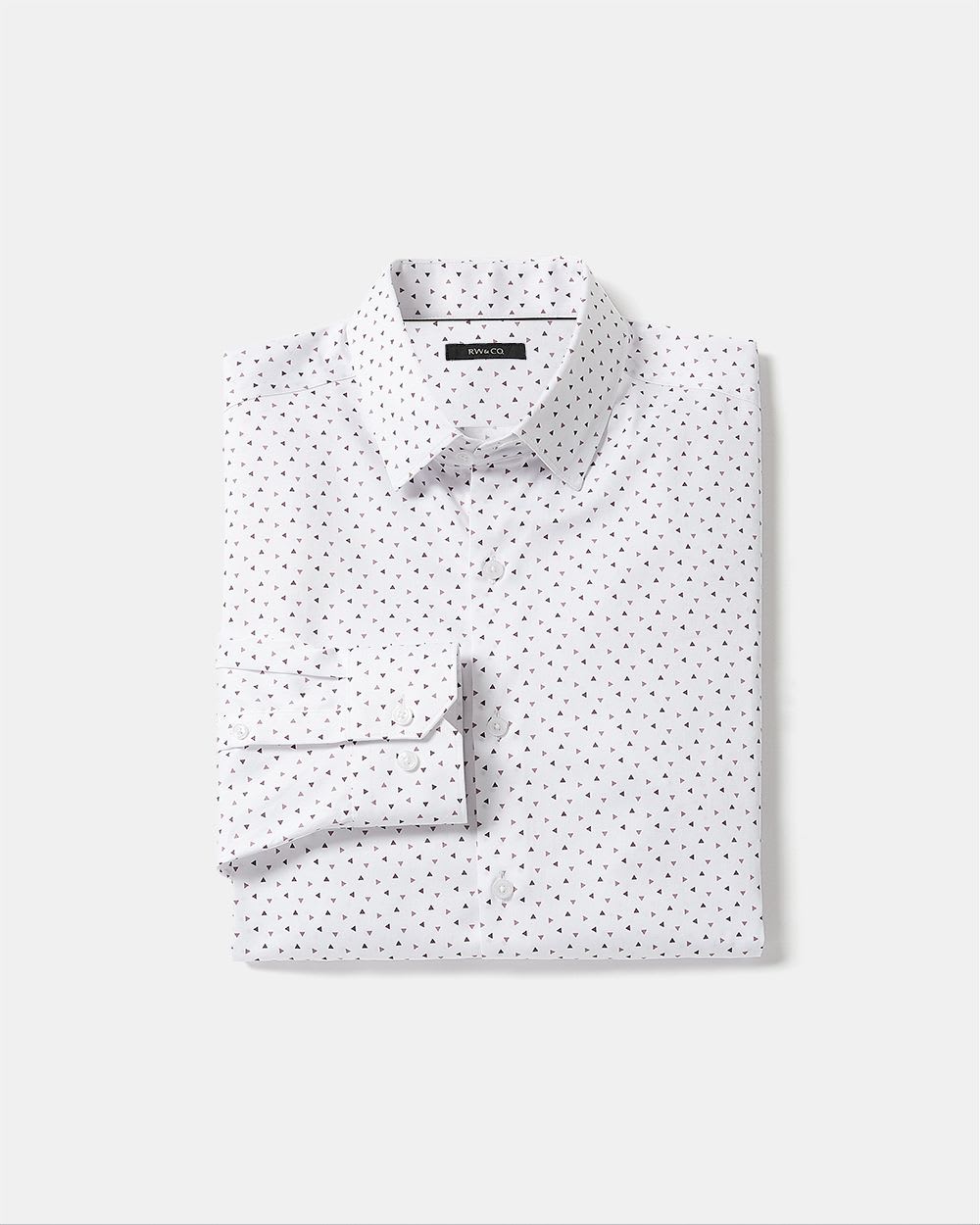 Slim-Fit Dress Shirt with Micro Geo Print