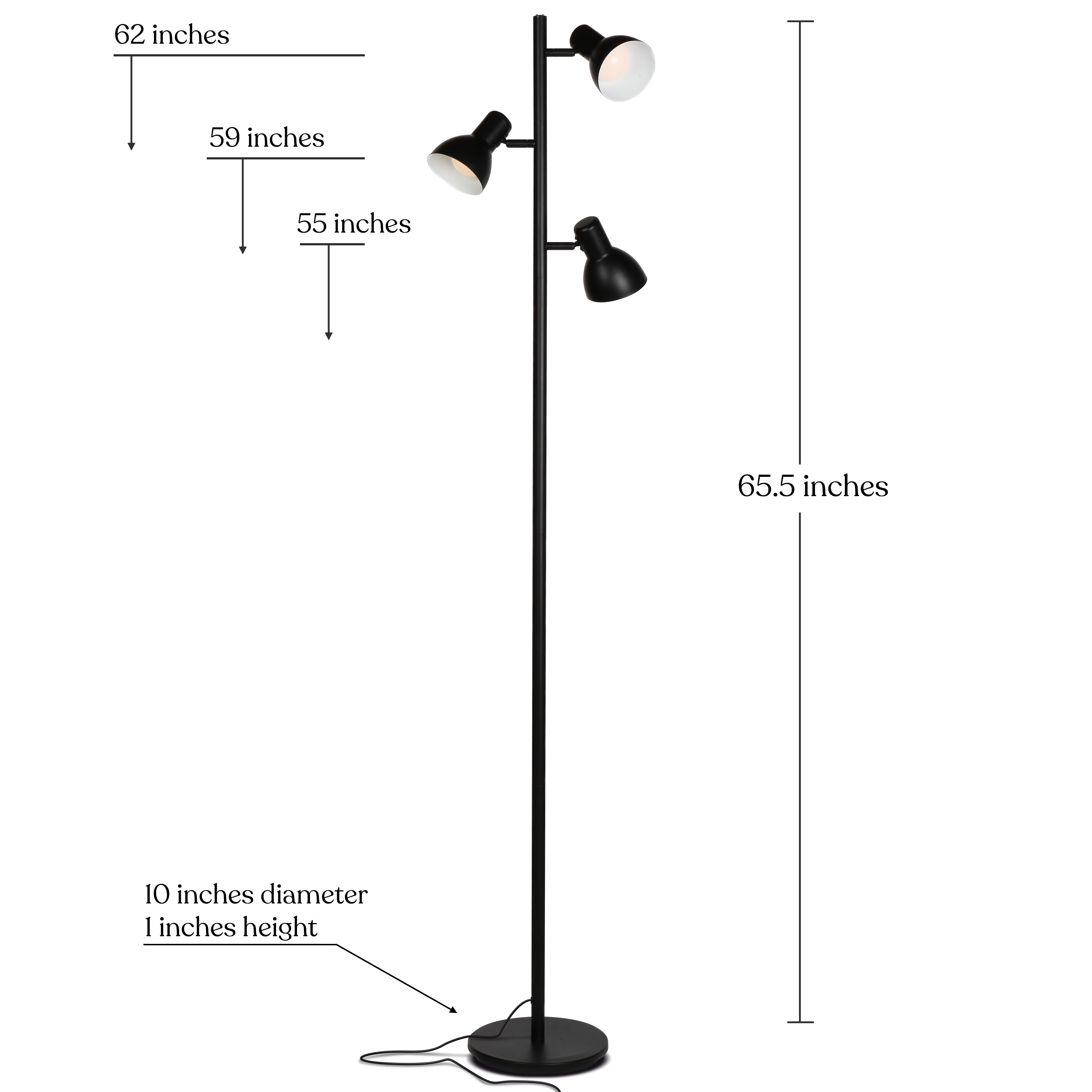 Ethan Led Tree Floor Lamp With Adjustable Heads