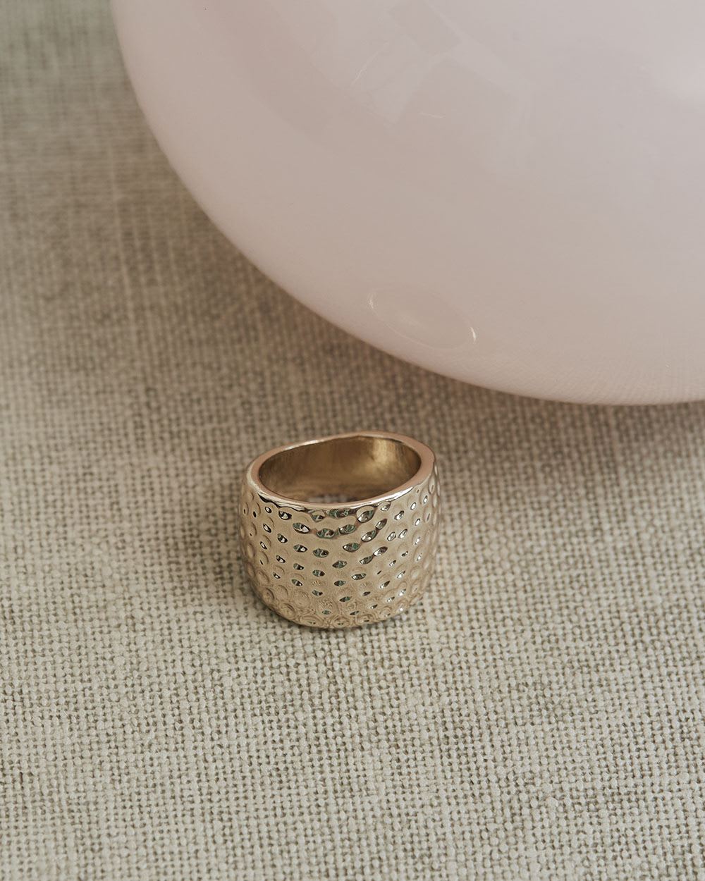 Large Hammered Ring