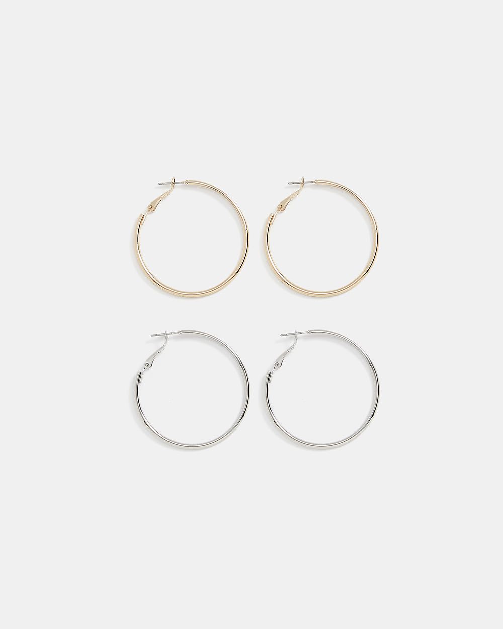 Basic Hoop Earrings - 2 Pairs