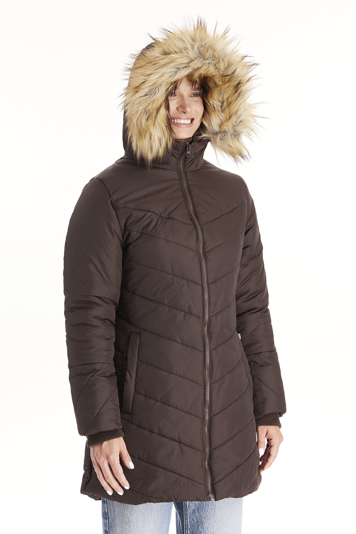 Fur Trimmed Hood Waterproof Coat - Modern Eternity