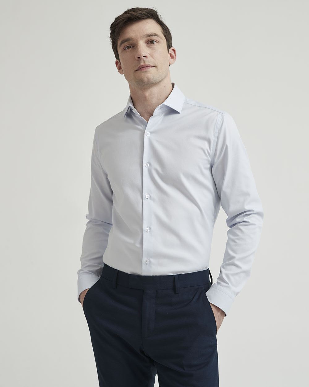 Solid Twill Dress Shirt