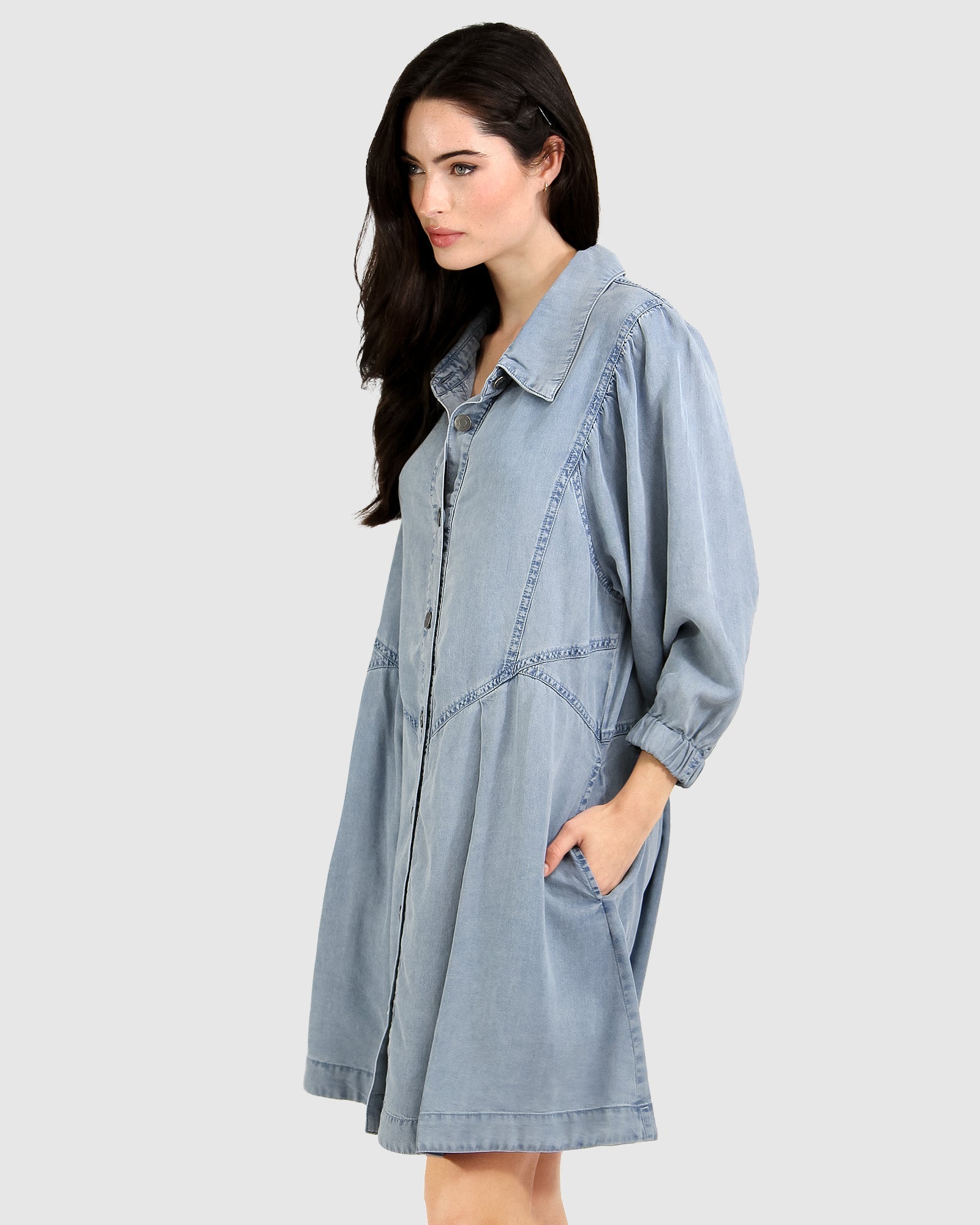 Belle & Bloom Supercut Denim Dress