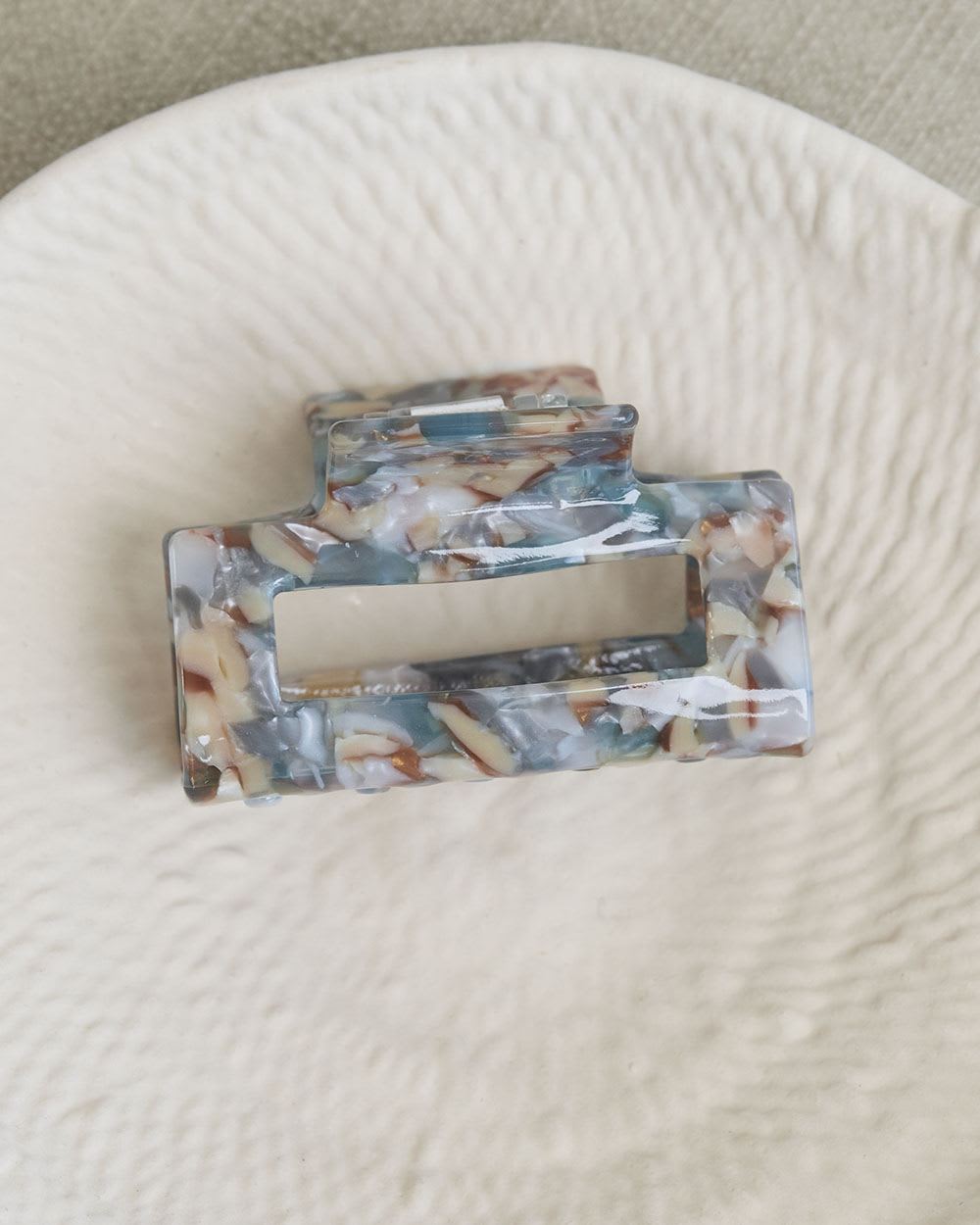 Multicoloured Rectangular Acrylic Hair Gripper